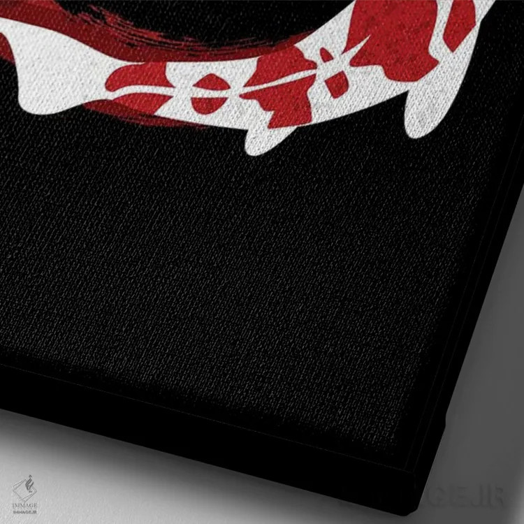 تابلو دایره ماهی کپور ذن اثر آلبرتو پرز - نمای نزدیک بافت بوم