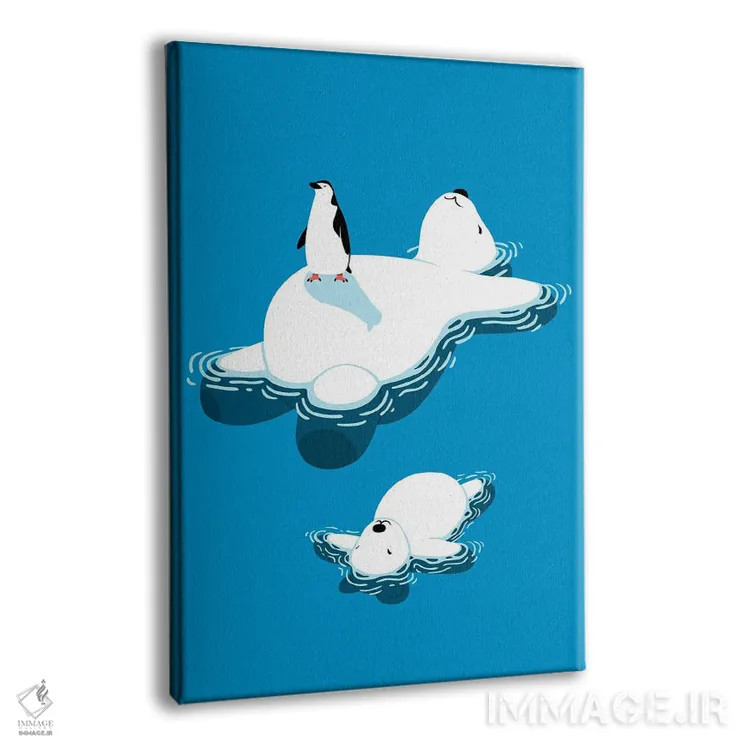 تابلو خانواده خرس قطبی اثر آلبرتو پرز - نمای پرسپکتیو محصول