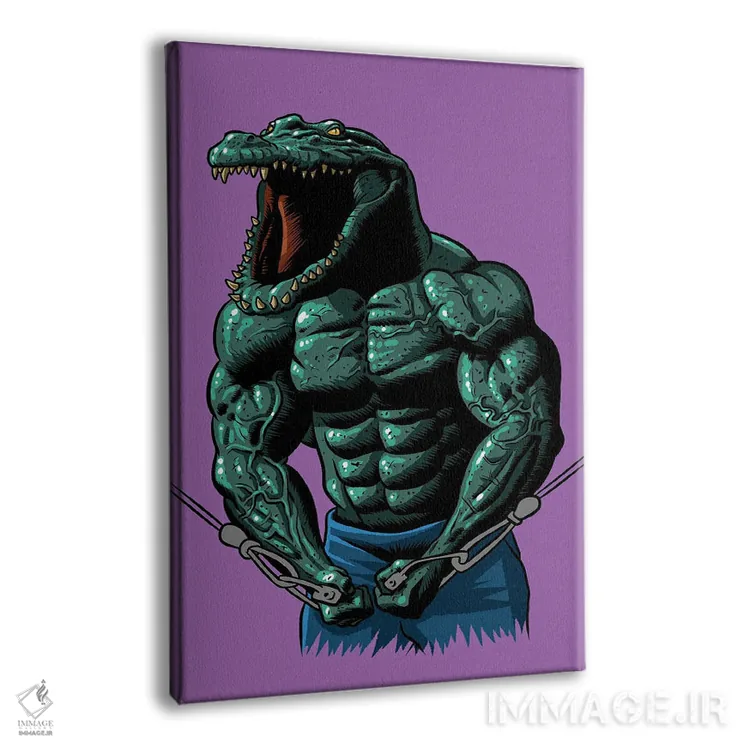 تابلو تمرین کروکودیل اثر آلبرتو پرز - نمای پرسپکتیو محصول