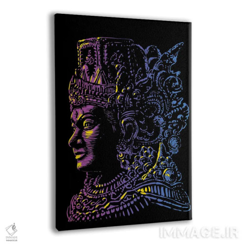 تابلو خدای هندو رترو اثر آلبرتو پرز - نمای پرسپکتیو محصول