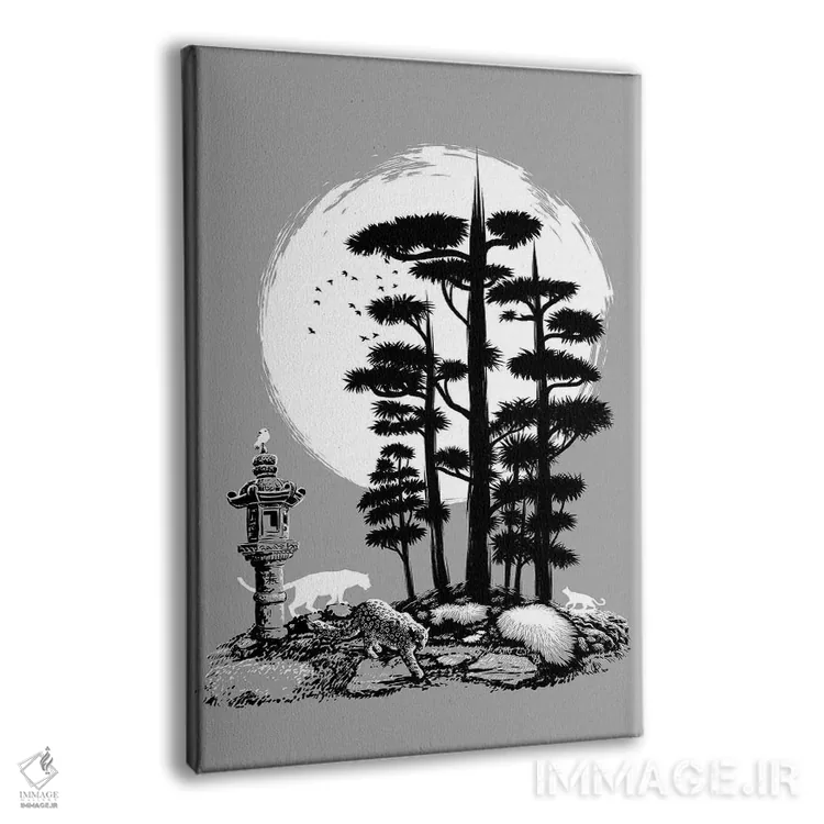 تابلو جنگل بونسای اثر آلبرتو پرز - نمای پرسپکتیو محصول