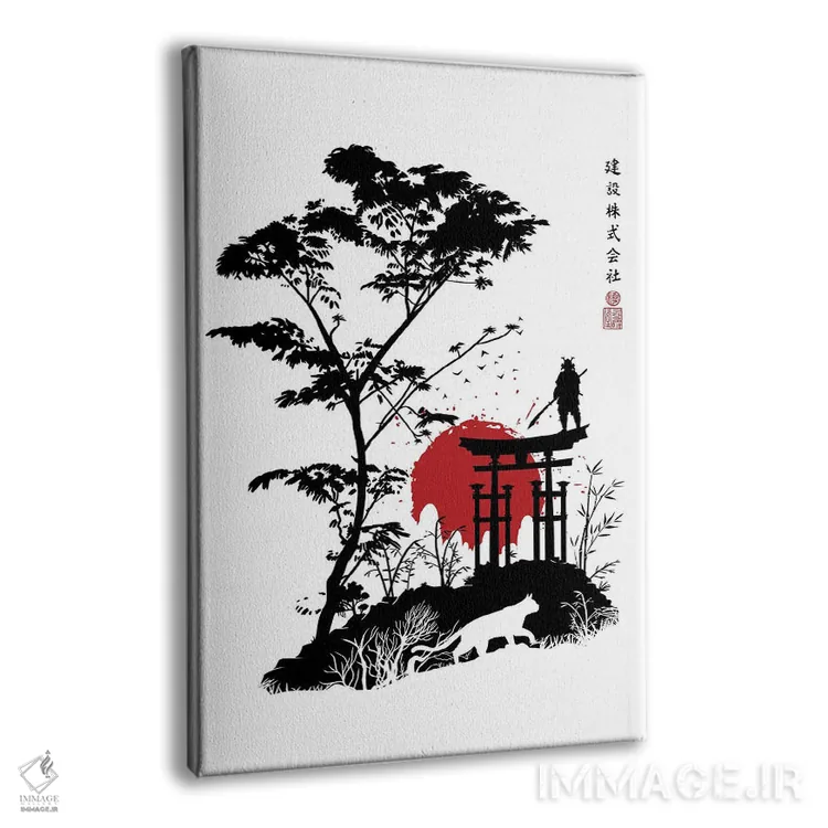 تابلو منظره مینیمالیستی ژاپنی اثر آلبرتو پرز - نمای پرسپکتیو محصول