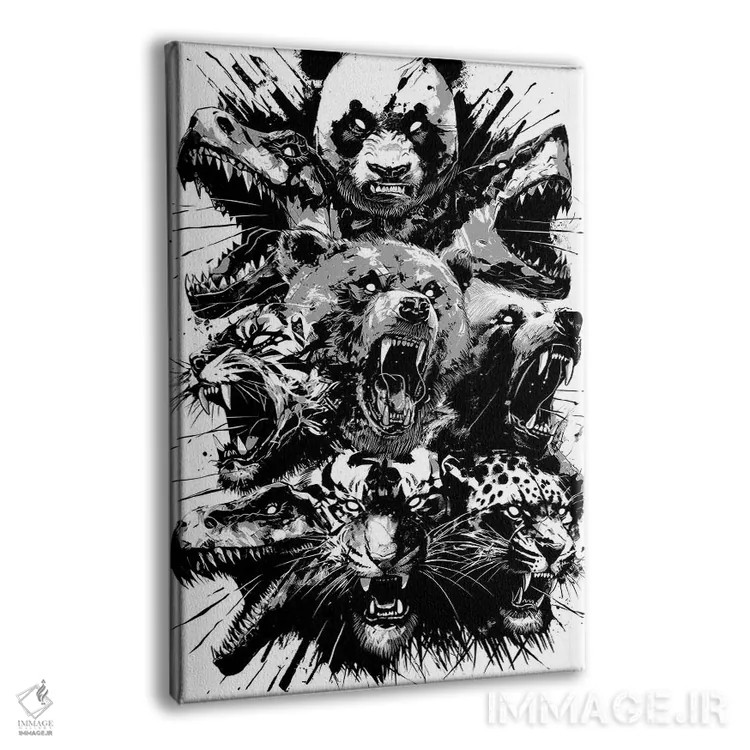 تابلو حیوانات وحشی اثر آلبرتو پرز - نمای پرسپکتیو محصول