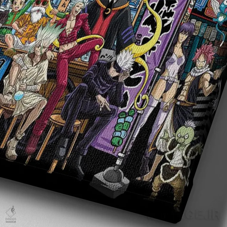 تابلو انیمه در ژاپن اثر آلبرتو پرز - نمای نزدیک بافت بوم