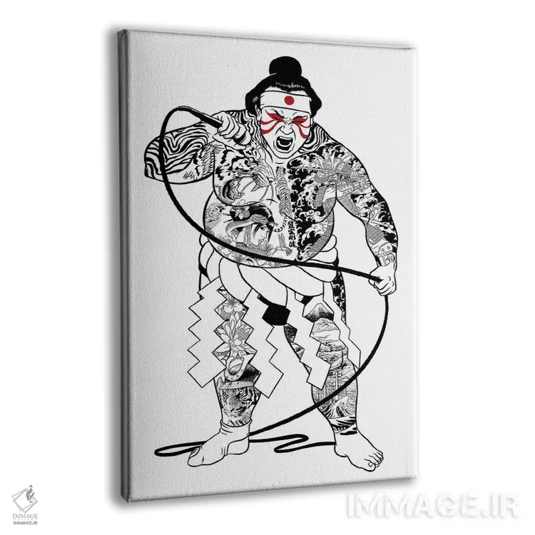 تابلو خوانندهٔ سوموی ژاپنی اثر آلبرتو پرز - نمای پرسپکتیو محصول