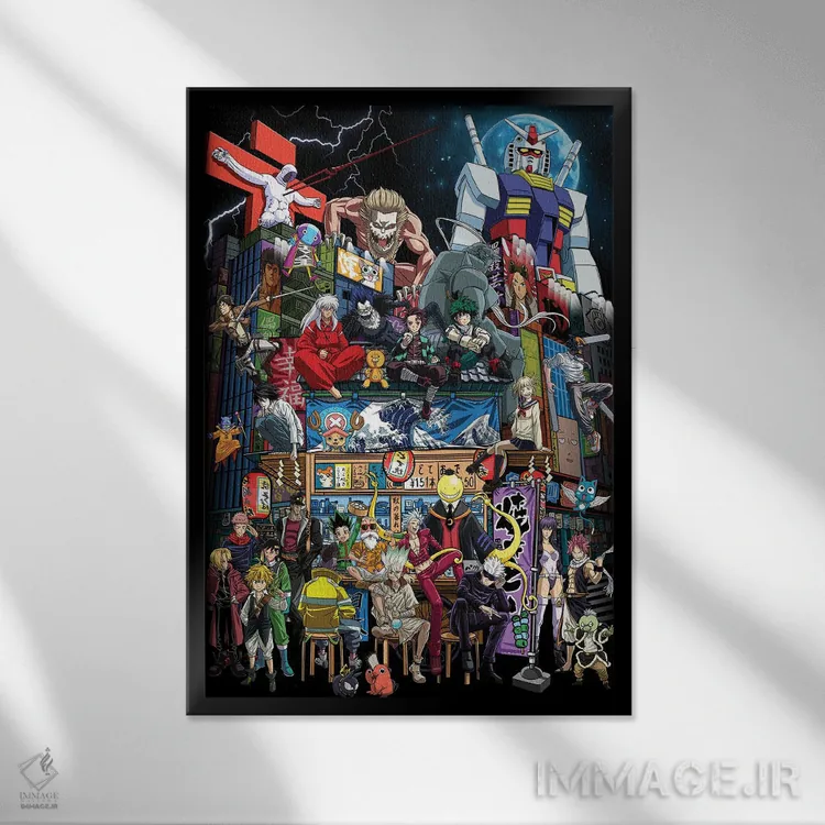 تابلو انیمه در ژاپن اثر آلبرتو پرز - نمای قابدار مشکی