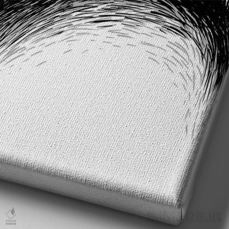 تابلو پاندای پانک اثر آلبرتو پرز - نمای نزدیک بافت بوم