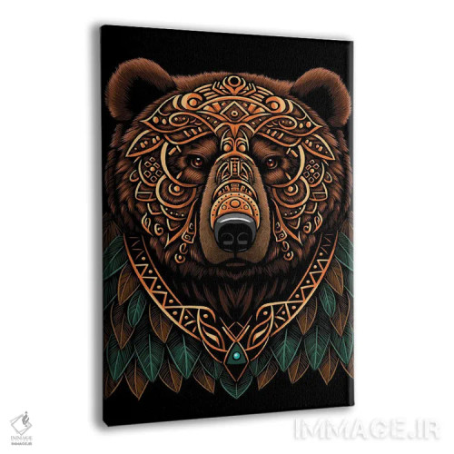 تابلو خرس گریزلی رئیس قبیلهای اثر آلبرتو پرز - نمای پرسپکتیو محصول
