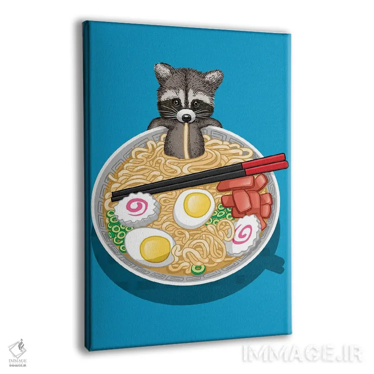 تابلو راکن و رامن اثر آلبرتو پرز - نمای پرسپکتیو محصول