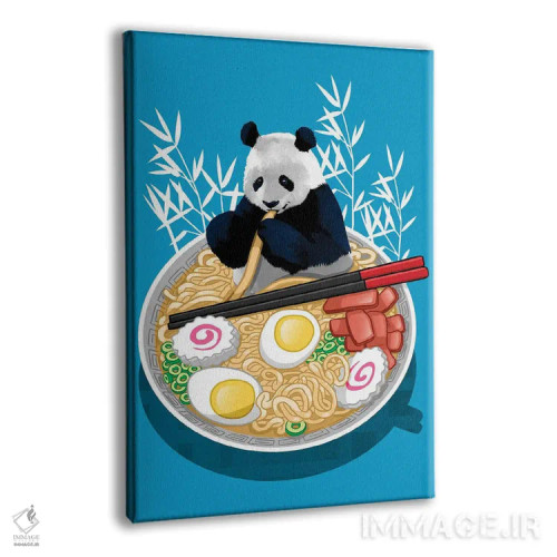 تابلو پاندای رامن اثر آلبرتو پرز - نمای پرسپکتیو محصول