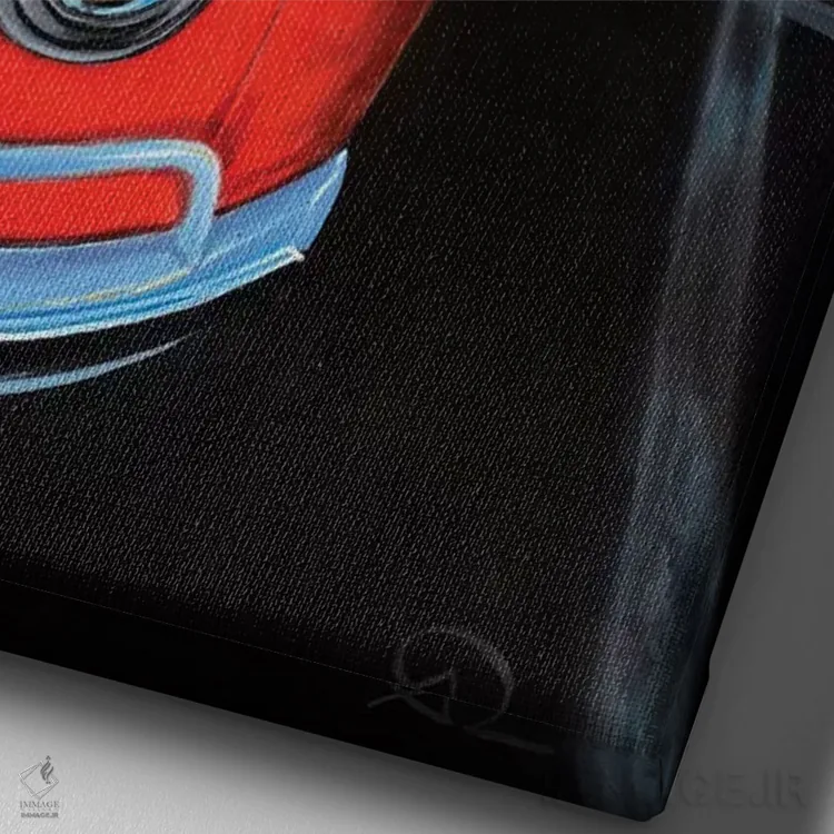 تابلو برس به ساحل اثر آنتوان رنو - نمای نزدیک بافت بوم