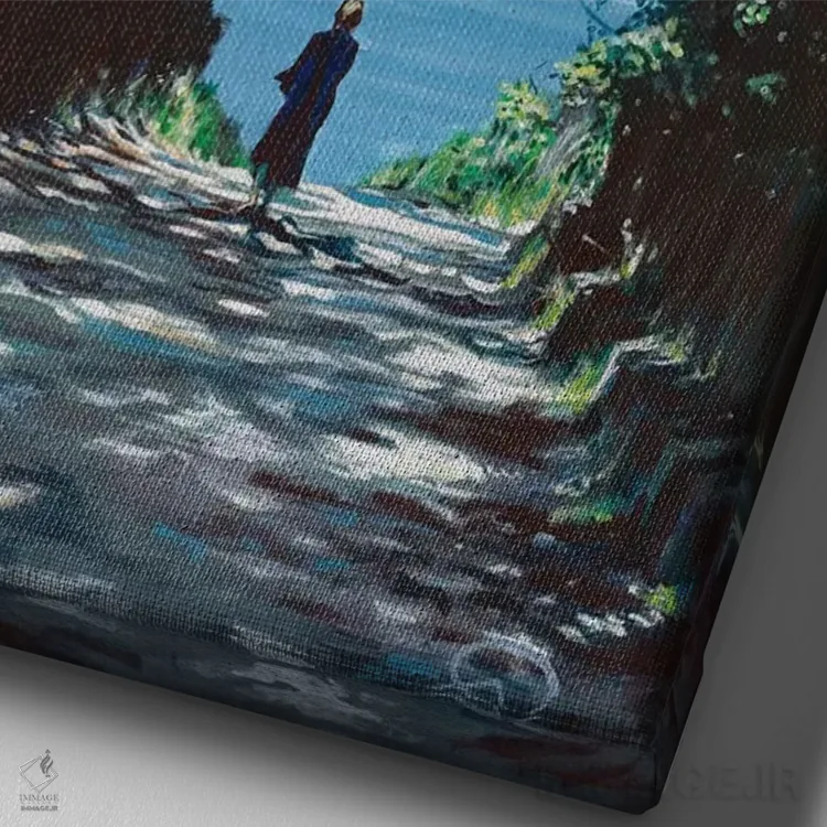 تابلو آله دو کب (فرانسه، مسیر یا خیابان) اثر آنتوان رنو - نمای نزدیک بافت بوم