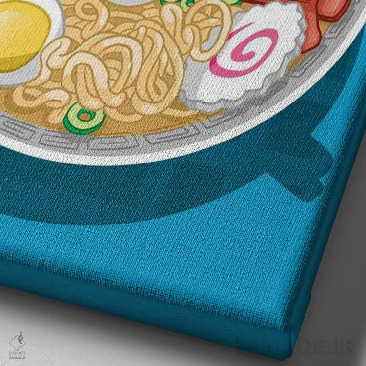 تابلو پاندای رامن اثر آلبرتو پرز - نمای نزدیک بافت بوم