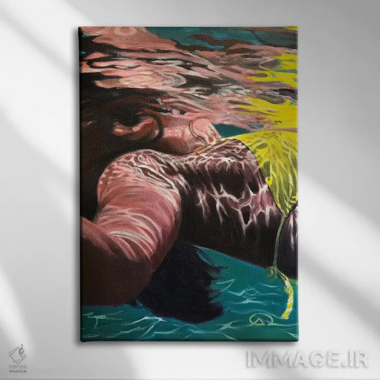 تابلو زیردریایی زرد اثر آنتوان رنو - نمای روبهرو روی دیوار