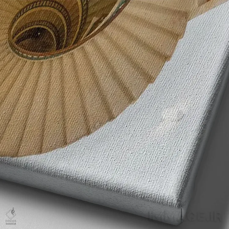 تابلو مارپیچ سهگانه اثر دیوید روِئلتو - نمای نزدیک بافت بوم