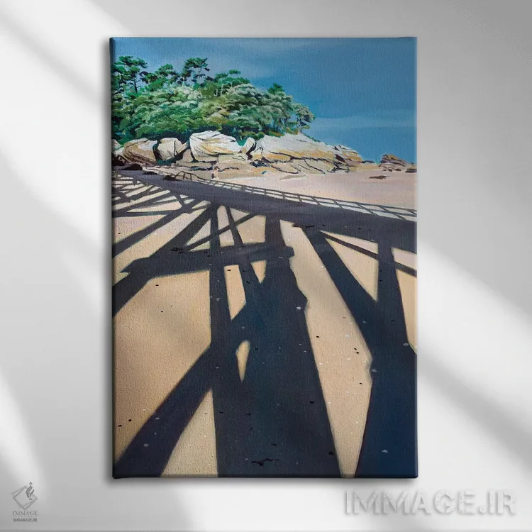 تابلو در سایهٔ شیرجهٔ بلند اثر آنتوان رنو - نمای روبهرو روی دیوار