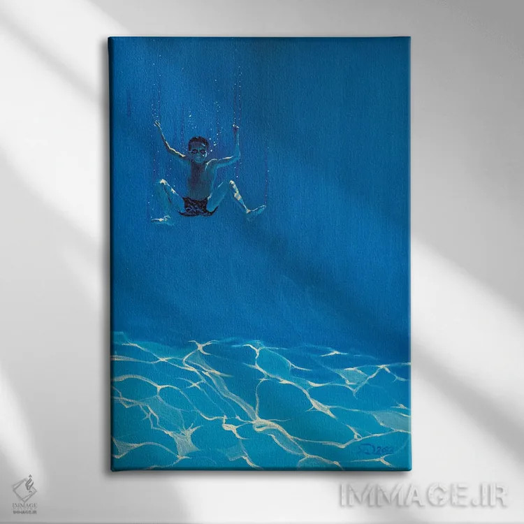 تابلو افتاده از آسمان (فرانسه) اثر آنتوان رنو - نمای روبهرو روی دیوار