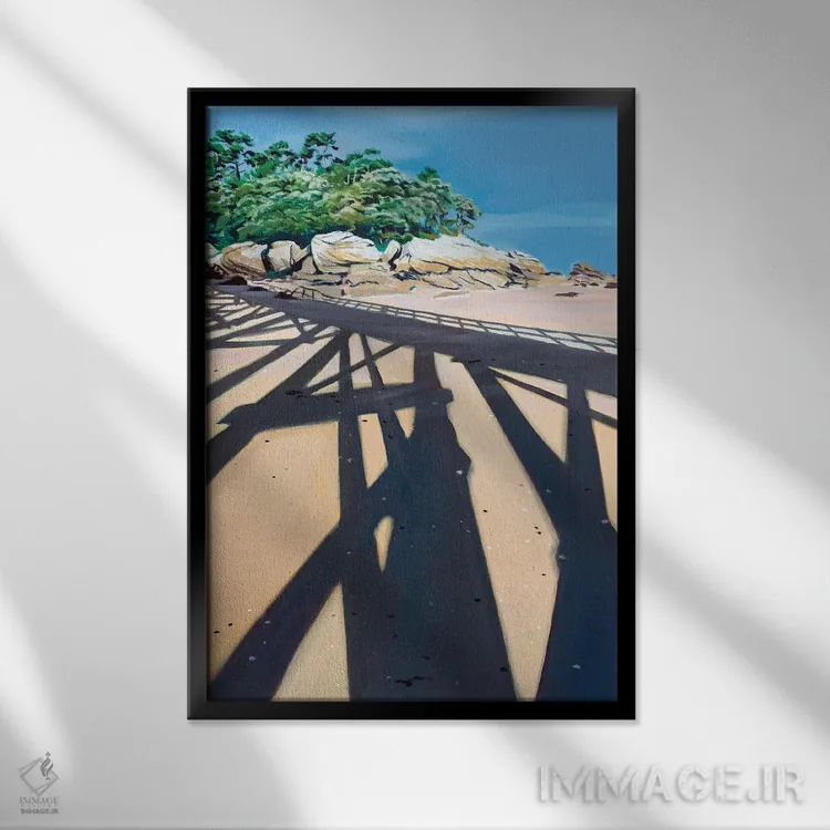 تابلو در سایهٔ شیرجهٔ بلند اثر آنتوان رنو - نمای قابدار مشکی