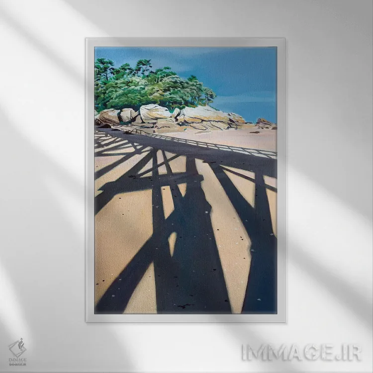 تابلو در سایهٔ شیرجهٔ بلند اثر آنتوان رنو - نمای قابدار سفید