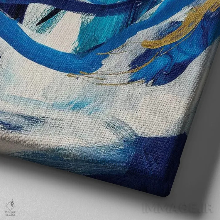 تابلو شنا بدون لباس اثر امیره رحیم - نمای نزدیک بافت بوم