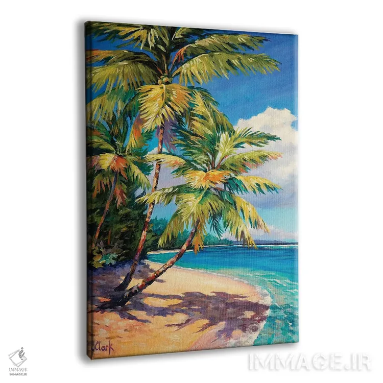 تابلو بهشت کارائیب اثر جان کلارک - نمای پرسپکتیو محصول