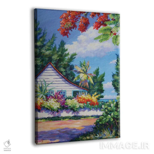 تابلو پوینسیانا و کلبه اثر جان کلارک - نمای پرسپکتیو محصول