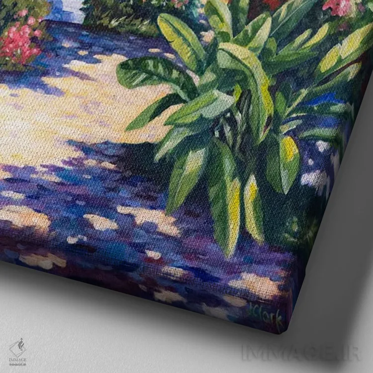 تابلو گوهر پنهان اثر جان کلارک - نمای نزدیک بافت بوم