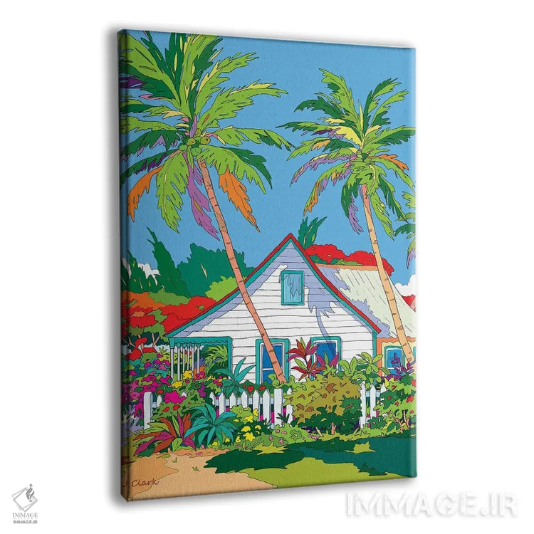 تابلو خانه با حصار چوبی اثر جان کلارک - نمای پرسپکتیو محصول