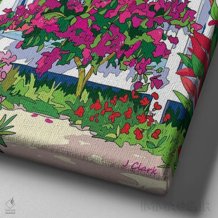 تابلو ایوان کیمن اثر جان کلارک - نمای نزدیک بافت بوم