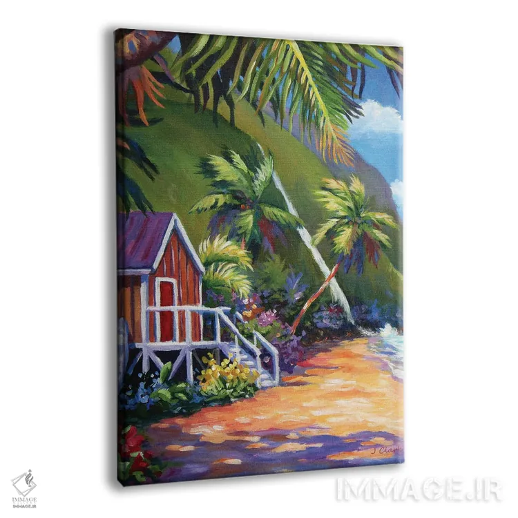 تابلو آلونک موجسواری و سایهها اثر جان کلارک - نمای پرسپکتیو محصول