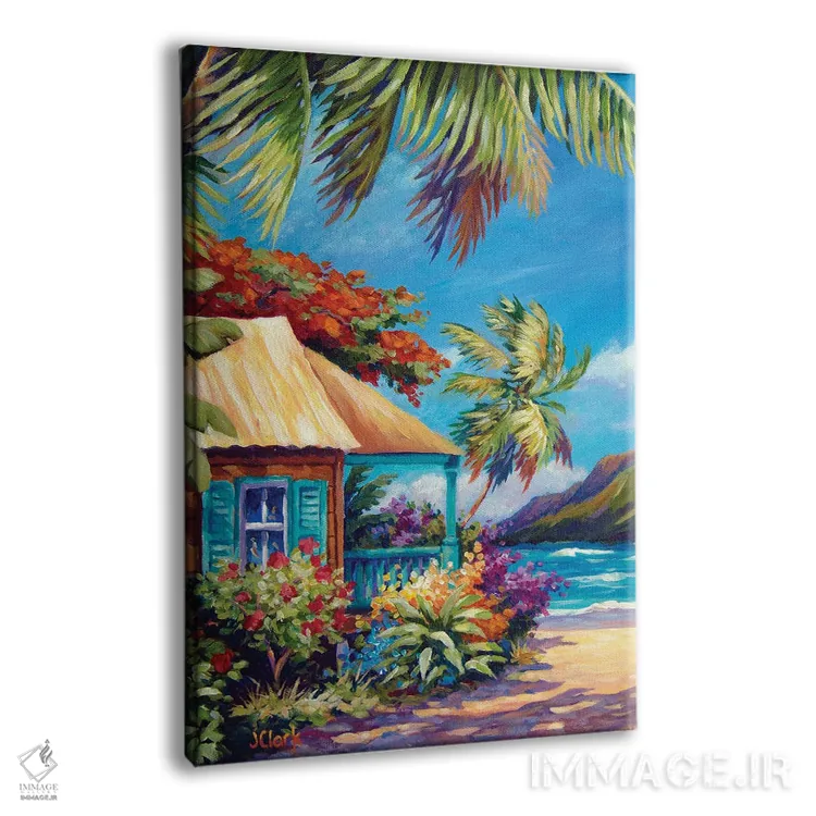 تابلو باغی در آفتاب اثر جان کلارک - نمای پرسپکتیو محصول