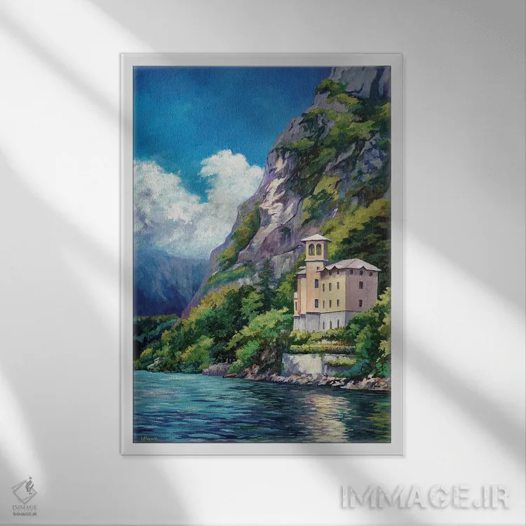 تابلو مناجیو (مکان ایتالیا) اثر جان کلارک - نمای قابدار سفید