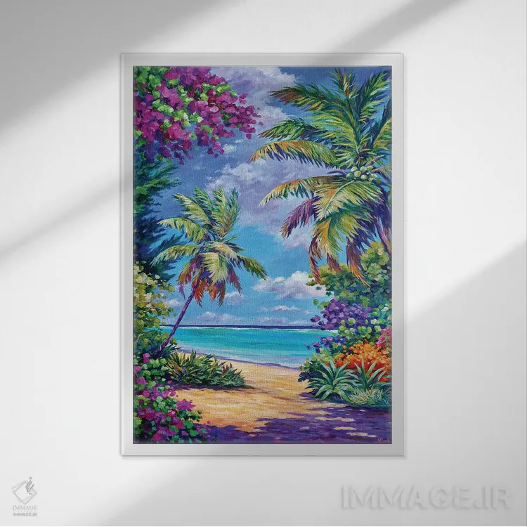 تابلو رنگهای ساث ساند اثر جان کلارک - نمای قابدار سفید