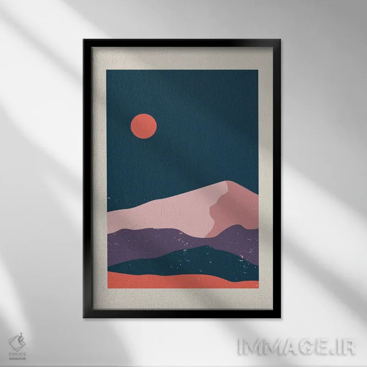 تابلو برومن K2-۵۵ اثر آرت میرانو - نمای قابدار مشکی