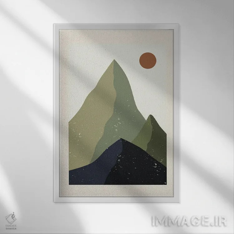 تابلو برومن K2-۵۰ اثر آرت میرانو - نمای قابدار سفید