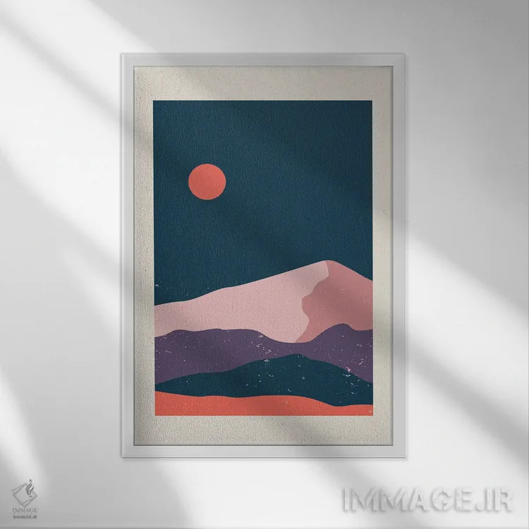 تابلو برومن K2-۵۵ اثر آرت میرانو - نمای قابدار سفید