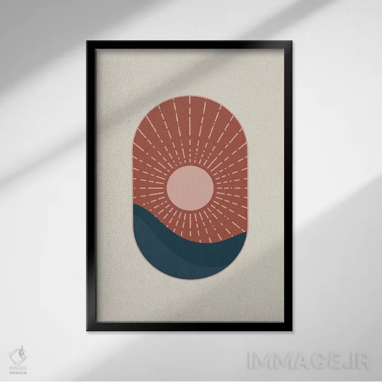 تابلو برومن K2-۵۹ اثر آرت میرانو - نمای قابدار مشکی