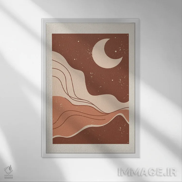 تابلو برومن K2-۵۱ اثر آرت میرانو - نمای قابدار سفید
