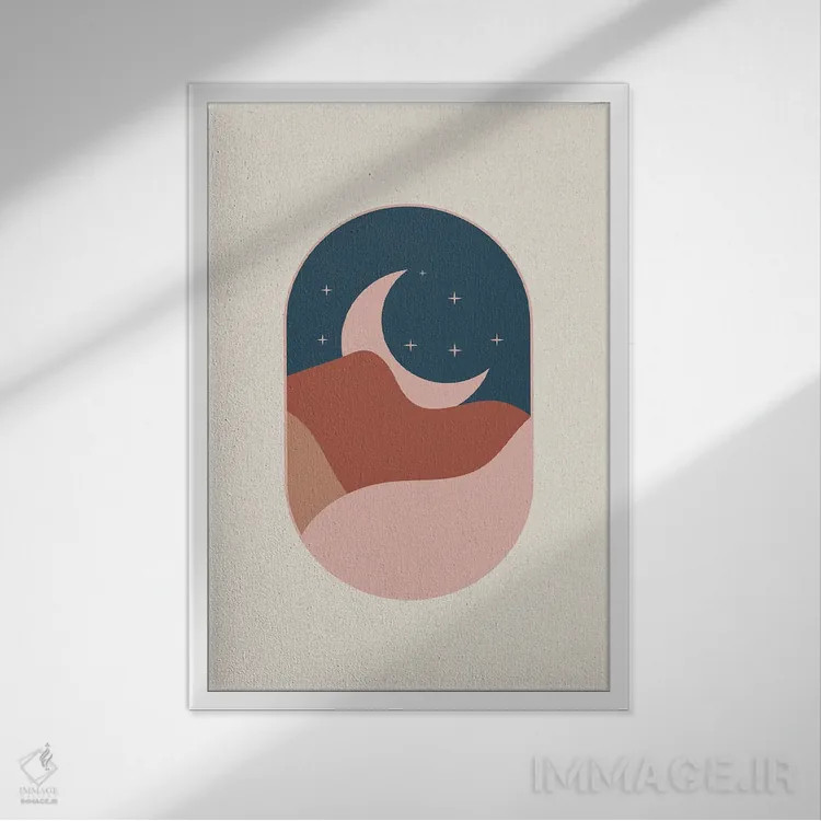 تابلو برومن K2-۶۲ اثر آرت میرانو - نمای قابدار سفید