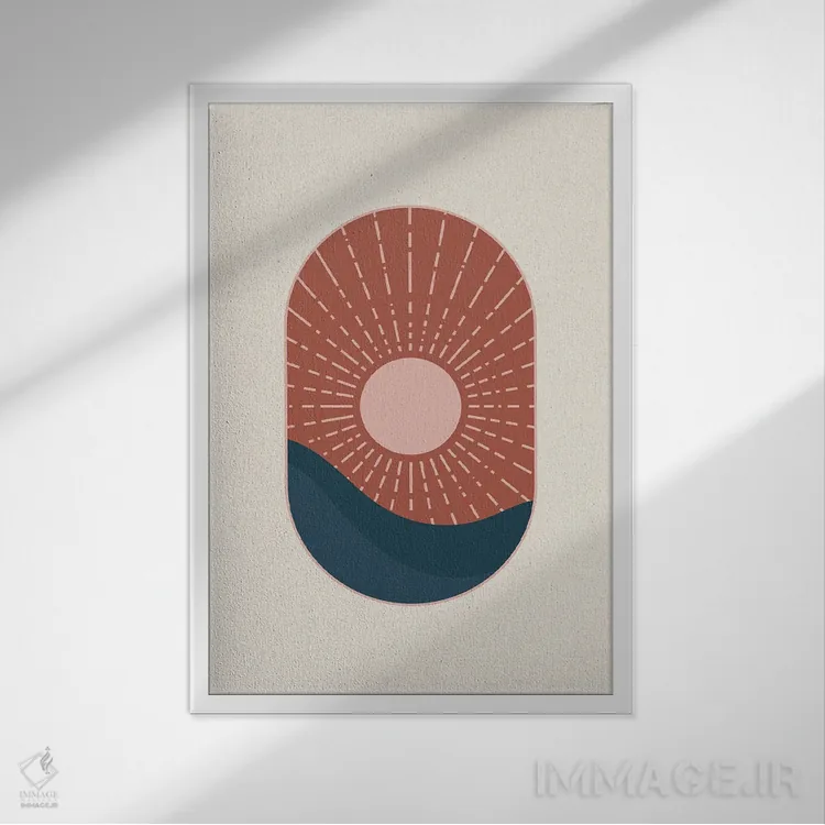 تابلو برومن K2-۵۹ اثر آرت میرانو - نمای قابدار سفید