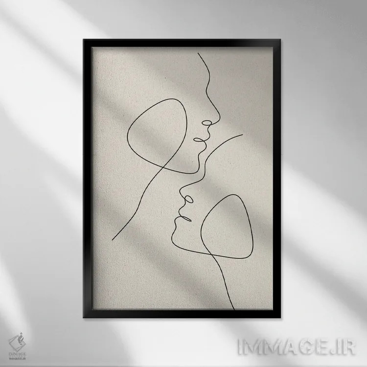 تابلو واسو F5-۲۸ اثر آرت میرانو - نمای قابدار مشکی