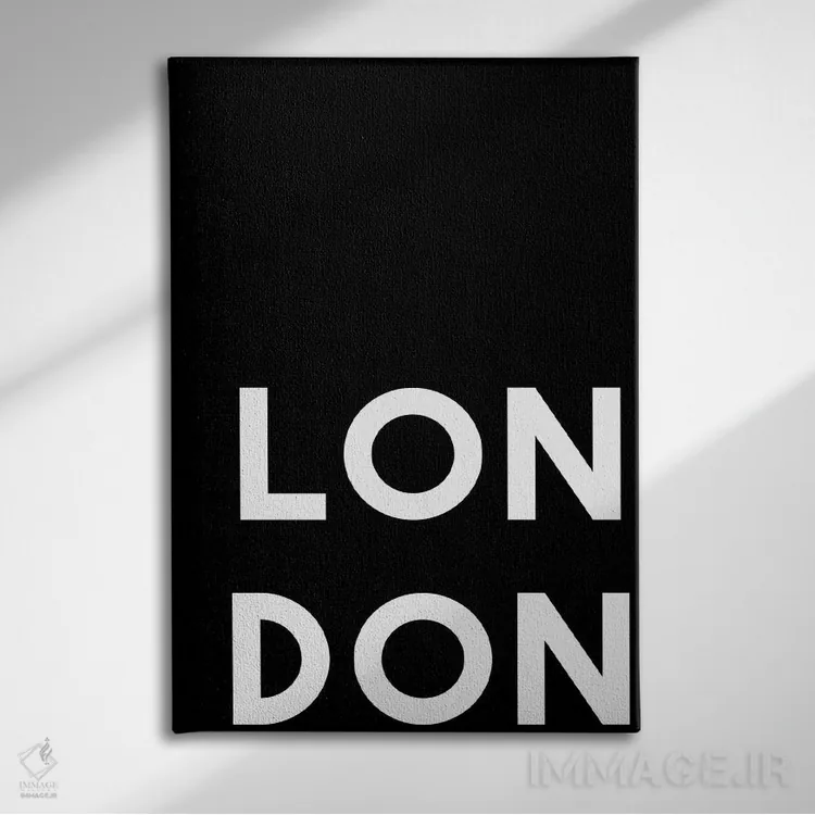 تابلو لندن سیاه اثر آرت میرانو - نمای روبهرو روی دیوار