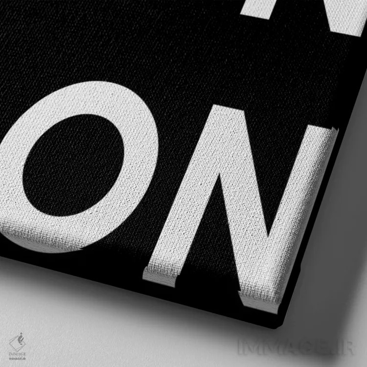 تابلو لندن سیاه اثر آرت میرانو - نمای نزدیک بافت بوم