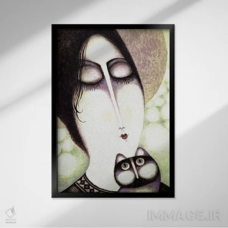 تابلو هلی اثر آرت میرانو - نمای قابدار مشکی