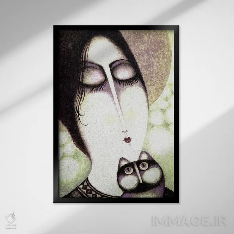 تابلو هلی اثر آرت میرانو - نمای قابدار مشکی