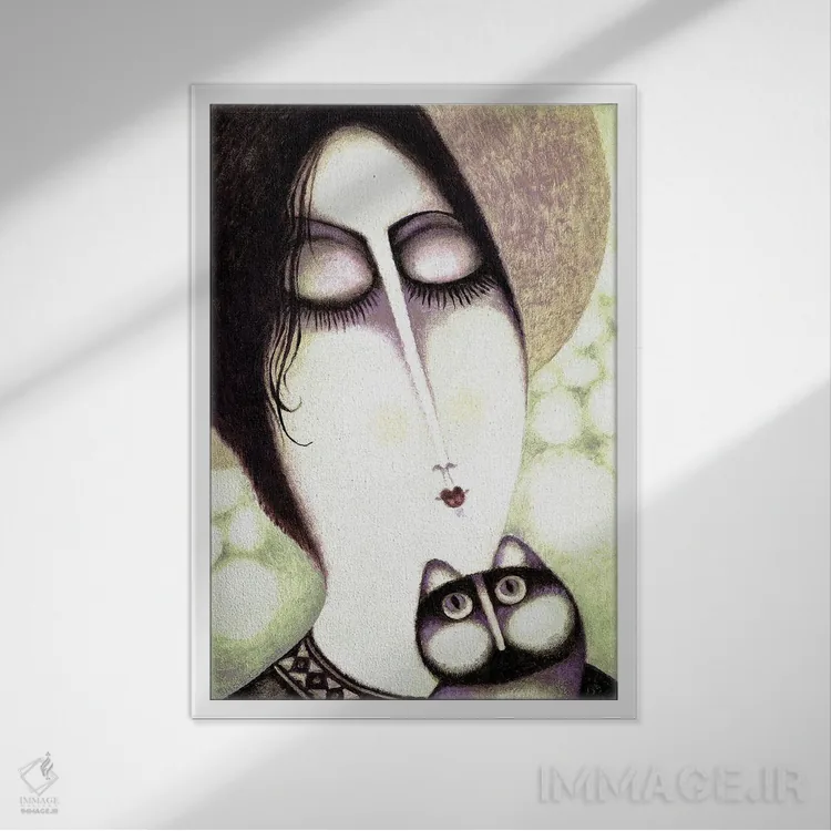 تابلو هلی اثر آرت میرانو - نمای قابدار سفید