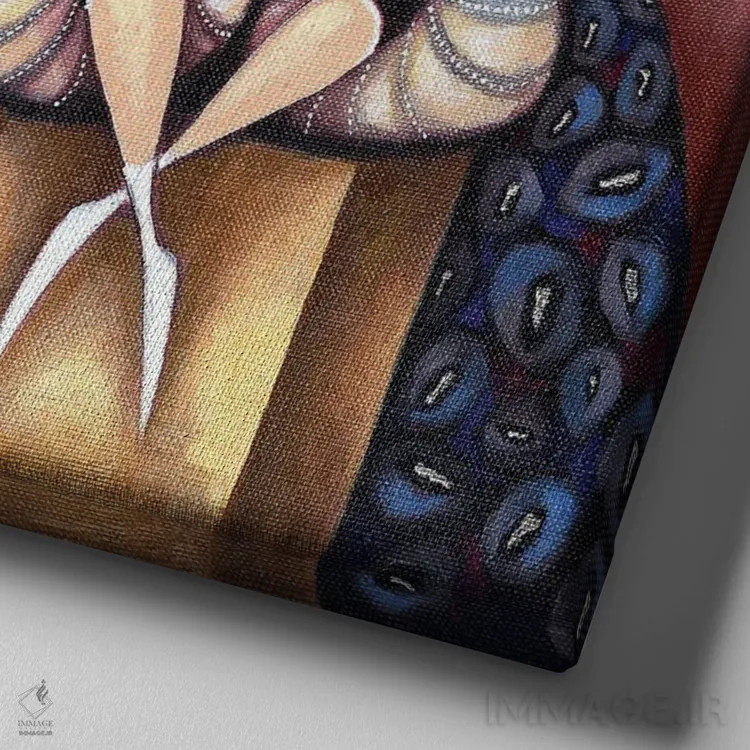 تابلو آریان اثر آرت میرانو - نمای نزدیک بافت بوم