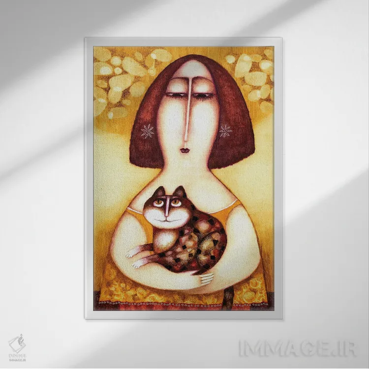 تابلو آگاتا اثر آرت میرانو - نمای قابدار سفید