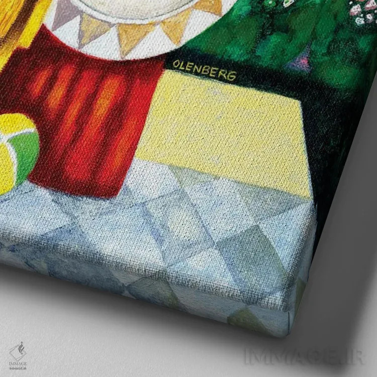 تابلو بئاتریس اثر آرت میرانو - نمای نزدیک بافت بوم