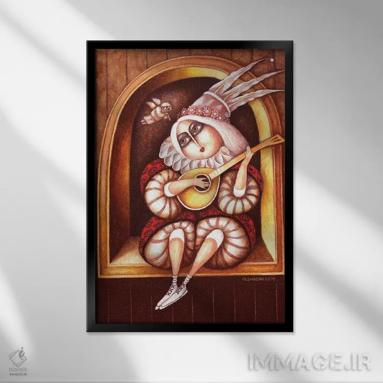 تابلو اورلی اثر آرت میرانو - نمای قابدار مشکی